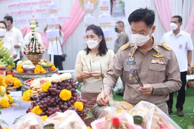 ประมวลภาพพิธียกฉัตรและบวงสรวงสมโภช วัดจุฬามณี ปี ๒๕๖๔