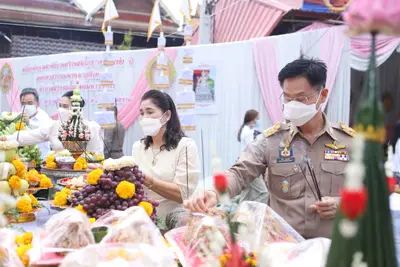 ประมวลภาพพิธียกฉัตรและบวงสรวงสมโภช วัดจุฬามณี ปี ๒๕๖๔