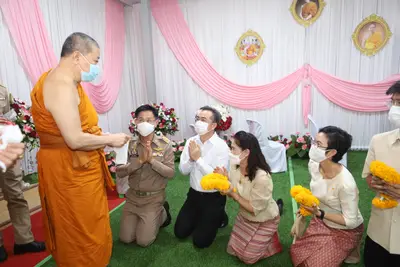 ประมวลภาพพิธียกฉัตรและบวงสรวงสมโภช วัดจุฬามณี ปี ๒๕๖๔