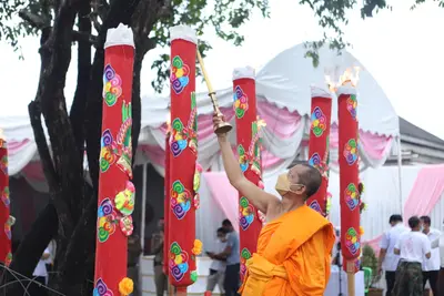 ประมวลภาพพิธียกฉัตรและบวงสรวงสมโภช วัดจุฬามณี ปี ๒๕๖๔