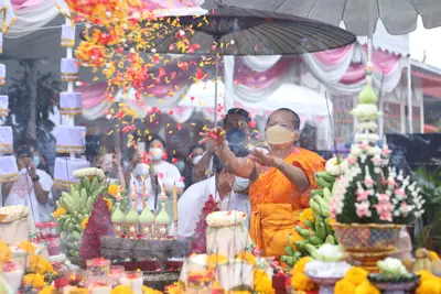 ประมวลภาพพิธียกฉัตรและบวงสรวงสมโภช วัดจุฬามณี ปี ๒๕๖๔