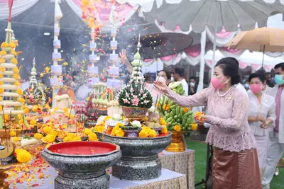 ประมวลภาพพิธียกฉัตรและบวงสรวงสมโภช วัดจุฬามณี ปี ๒๕๖๔