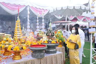 ประมวลภาพพิธียกฉัตรและบวงสรวงสมโภช วัดจุฬามณี ปี ๒๕๖๔