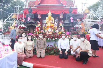 ประมวลภาพพิธียกฉัตรและบวงสรวงสมโภช วัดจุฬามณี ปี ๒๕๖๔