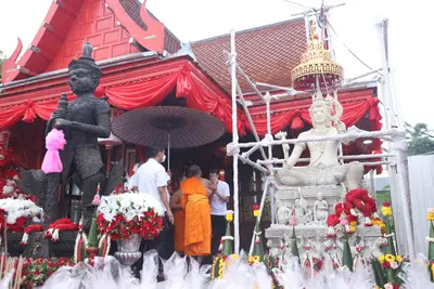 ประมวลภาพพิธียกฉัตรและบวงสรวงสมโภช วัดจุฬามณี ปี ๒๕๖๔
