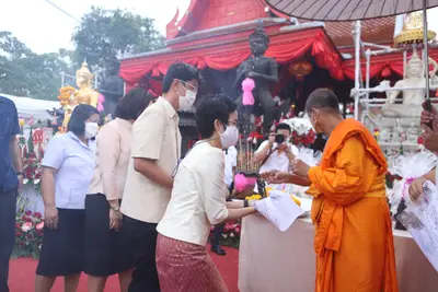 ประมวลภาพพิธียกฉัตรและบวงสรวงสมโภช วัดจุฬามณี ปี ๒๕๖๔