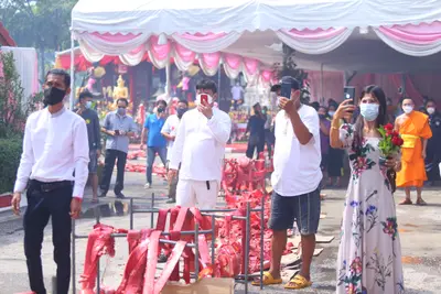 ประมวลภาพพิธียกฉัตรและบวงสรวงสมโภช วัดจุฬามณี ปี ๒๕๖๔