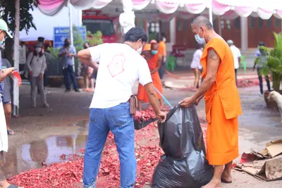 ประมวลภาพพิธียกฉัตรและบวงสรวงสมโภช วัดจุฬามณี ปี ๒๕๖๔