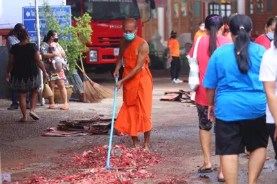 ประมวลภาพพิธียกฉัตรและบวงสรวงสมโภช วัดจุฬามณี ปี ๒๕๖๔