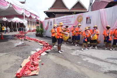 ประมวลภาพพิธียกฉัตรและบวงสรวงสมโภช วัดจุฬามณี ปี ๒๕๖๔