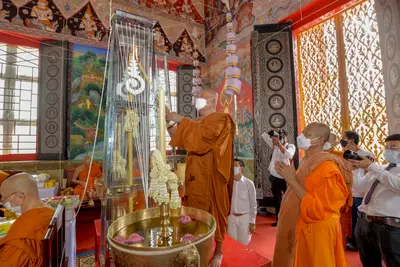 ประมวลภาพพิธีพุทธาภิเษกเหรียญจำปี ปฐมพรหมจตุมหาราชิกา รุ่น ๑ ปี ๒๕๖๔