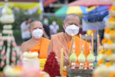 ประมวลภาพพิธีพุทธาภิเษกเหรียญจำปี ปฐมพรหมจตุมหาราชิกา รุ่น ๑ ปี ๒๕๖๔
