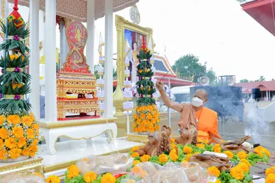 ประมวลภาพพิธีพุทธาภิเษกเหรียญจำปี ปฐมพรหมจตุมหาราชิกา รุ่น ๑ ปี ๒๕๖๔