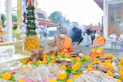 ประมวลภาพพิธีพุทธาภิเษกเหรียญจำปี ปฐมพรหมจตุมหาราชิกา รุ่น ๑ ปี ๒๕๖๔