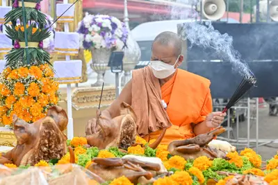 ประมวลภาพพิธีพุทธาภิเษกเหรียญจำปี ปฐมพรหมจตุมหาราชิกา รุ่น ๑ ปี ๒๕๖๔