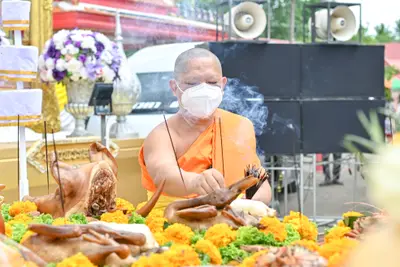 ประมวลภาพพิธีพุทธาภิเษกเหรียญจำปี ปฐมพรหมจตุมหาราชิกา รุ่น ๑ ปี ๒๕๖๔