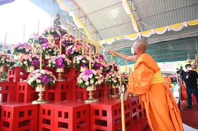 ประมวลภาพพิธีพุทธาภิเษกเหรียญหลวงพ่อโสธร ประทับหลังท้าวเวสสุวรรณโณ ปี ๒๕๖๔