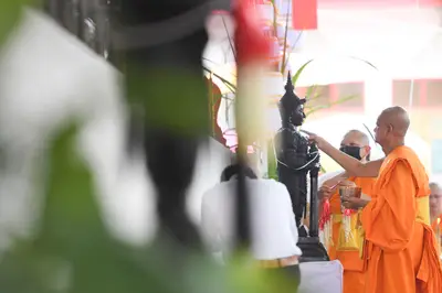 ประมวลภาพพิธีพุทธาภิเษกเหรียญหลวงพ่อโสธร ประทับหลังท้าวเวสสุวรรณโณ ปี ๒๕๖๔