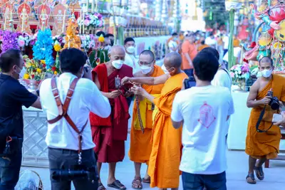 ประมวลภาพพิธีสวดนพเคราะห์และพุทธาภิเษกวัตถุมงคล วัดจุฬามณี ปี ๒๕๖๔