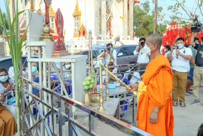 ประมวลภาพพิธีสวดนพเคราะห์และพุทธาภิเษกวัตถุมงคล วัดจุฬามณี ปี ๒๕๖๔