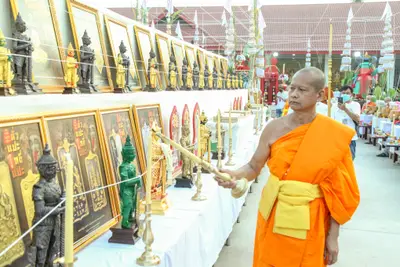 ประมวลภาพพิธีสวดนพเคราะห์และพุทธาภิเษกวัตถุมงคล วัดจุฬามณี ปี ๒๕๖๔