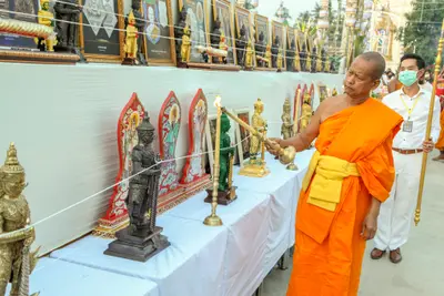 ประมวลภาพพิธีสวดนพเคราะห์และพุทธาภิเษกวัตถุมงคล วัดจุฬามณี ปี ๒๕๖๔