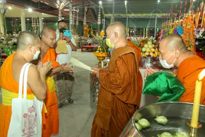 ประมวลภาพพิธีสวดนพเคราะห์และพุทธาภิเษกวัตถุมงคล วัดจุฬามณี ปี ๒๕๖๔