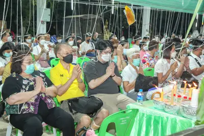 ประมวลภาพพิธีสวดนพเคราะห์และพุทธาภิเษกวัตถุมงคล วัดจุฬามณี ปี ๒๕๖๔