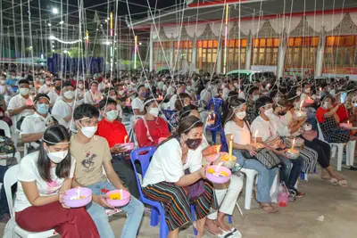 ประมวลภาพพิธีสวดนพเคราะห์และพุทธาภิเษกวัตถุมงคล วัดจุฬามณี ปี ๒๕๖๔