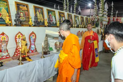 ประมวลภาพพิธีสวดนพเคราะห์และพุทธาภิเษกวัตถุมงคล วัดจุฬามณี ปี ๒๕๖๔