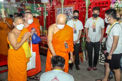 ประมวลภาพพิธีสวดนพเคราะห์และพุทธาภิเษกวัตถุมงคล วัดจุฬามณี ปี ๒๕๖๔