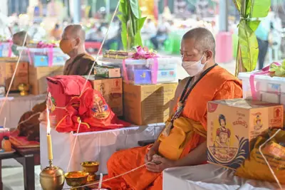 ประมวลภาพพิธีสวดนพเคราะห์และพุทธาภิเษกวัตถุมงคล วัดจุฬามณี ปี ๒๕๖๔