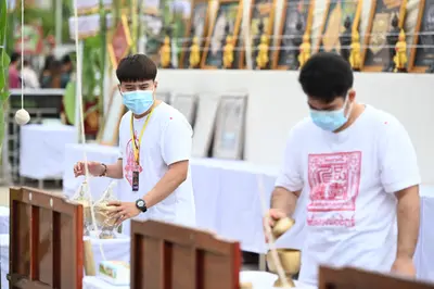 ประมวลภาพพิธีสวดนพเคราะห์และพุทธาภิเษกวัตถุมงคล วัดจุฬามณี ปี ๒๕๖๔