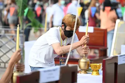 ประมวลภาพพิธีสวดนพเคราะห์และพุทธาภิเษกวัตถุมงคล วัดจุฬามณี ปี ๒๕๖๔
