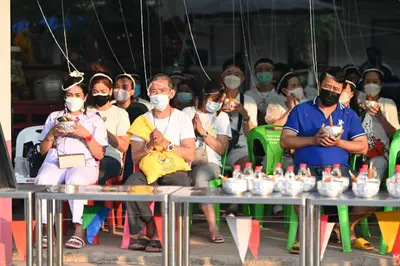 ประมวลภาพพิธีสวดนพเคราะห์และพุทธาภิเษกวัตถุมงคล วัดจุฬามณี ปี ๒๕๖๔
