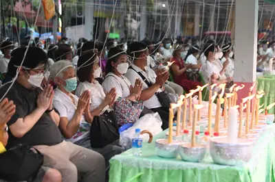 ประมวลภาพพิธีสวดนพเคราะห์และพุทธาภิเษกวัตถุมงคล วัดจุฬามณี ปี ๒๕๖๔