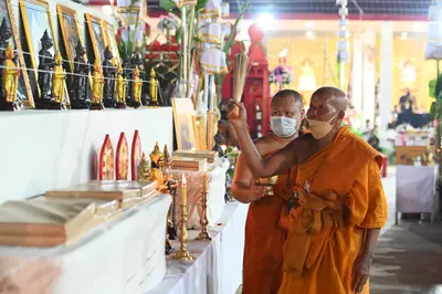 ประมวลภาพพิธีสวดนพเคราะห์และพุทธาภิเษกวัตถุมงคล วัดจุฬามณี ปี ๒๕๖๔