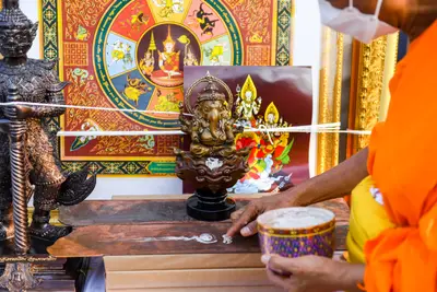 ประมวลภาพพิธีสวดนพเคราะห์และพุทธาภิเษกวัตถุมงคล วัดจุฬามณี ปี ๒๕๖๔