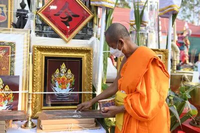 ประมวลภาพพิธีสวดนพเคราะห์และพุทธาภิเษกวัตถุมงคล วัดจุฬามณี ปี ๒๕๖๔