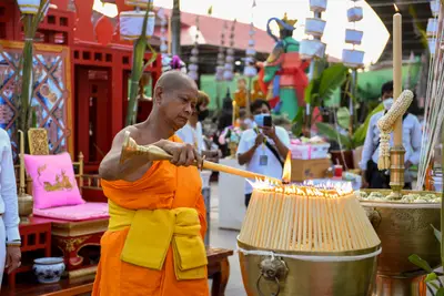 ประมวลภาพพิธีสวดนพเคราะห์และพุทธาภิเษกวัตถุมงคล วัดจุฬามณี ปี ๒๕๖๔