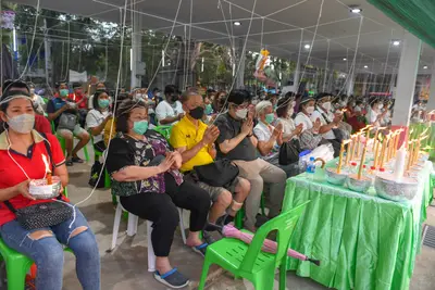ประมวลภาพพิธีสวดนพเคราะห์และพุทธาภิเษกวัตถุมงคล วัดจุฬามณี ปี ๒๕๖๔