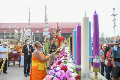 ประมวลภาพพิธีสวดนพเคราะห์และพุทธาภิเษกวัตถุมงคล วัดจุฬามณี ปี ๒๕๖๔