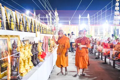 ประมวลภาพพิธีสวดนพเคราะห์และพุทธาภิเษกวัตถุมงคล วัดจุฬามณี ปี ๒๕๖๔