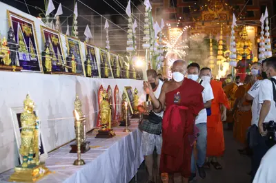 ประมวลภาพพิธีสวดนพเคราะห์และพุทธาภิเษกวัตถุมงคล วัดจุฬามณี ปี ๒๕๖๔