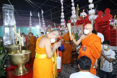 ประมวลภาพพิธีสวดนพเคราะห์และพุทธาภิเษกวัตถุมงคล วัดจุฬามณี ปี ๒๕๖๔