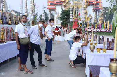 ประมวลภาพพิธีสวดนพเคราะห์และพุทธาภิเษกวัตถุมงคล วัดจุฬามณี ปี ๒๕๖๔