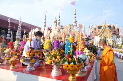 ประมวลภาพพิธีสวดนพเคราะห์และพุทธาภิเษกวัตถุมงคล วัดจุฬามณี ปี ๒๕๖๔