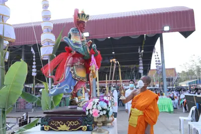 ประมวลภาพพิธีสวดนพเคราะห์และพุทธาภิเษกวัตถุมงคล วัดจุฬามณี ปี ๒๕๖๔