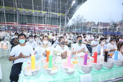 ประมวลภาพพิธีสวดนพเคราะห์และพุทธาภิเษกวัตถุมงคล วัดจุฬามณี ปี ๒๕๖๔