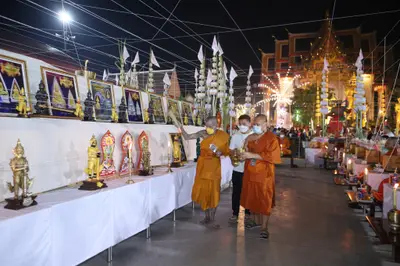 ประมวลภาพพิธีสวดนพเคราะห์และพุทธาภิเษกวัตถุมงคล วัดจุฬามณี ปี ๒๕๖๔